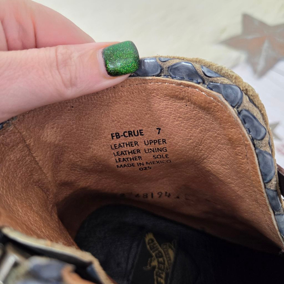 Freebird Crue Ankle boots navy multi dark blue strappy leather booties women's 7 - Picture 10 of 10